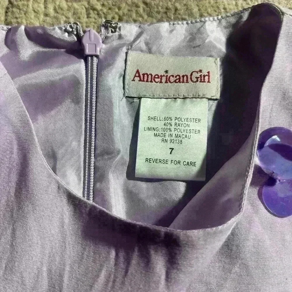 American Girl Lilac Birthday Party Dress - Picture 2 of 3